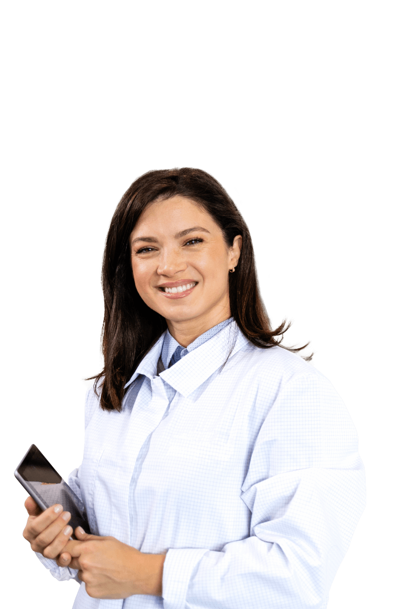 Médica com tablet